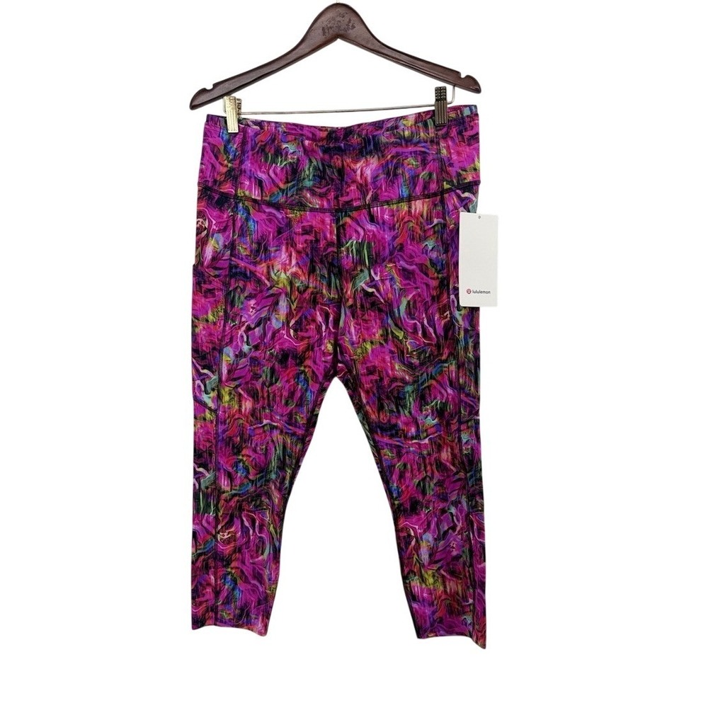 Lululemon Fast and Free HR Crop 23 Nulux‎ Leggings 14 Hyper Flow Pink